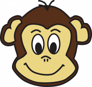 Mojo's Mascot - Cartoon Monkey Face